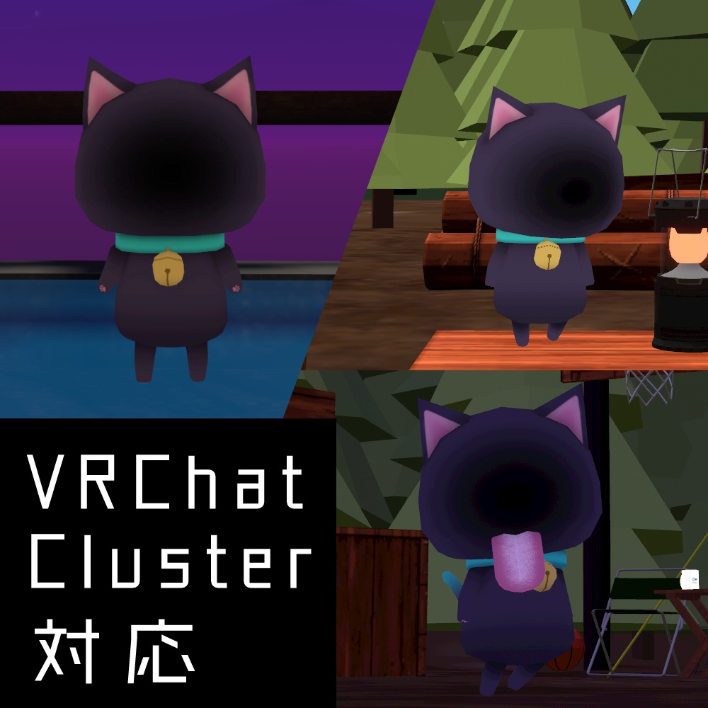 【3Dアバター】ネコ妖怪-のっぺらぼう-