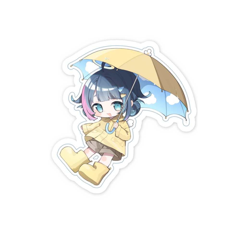 【2500人ありがとう記念】雨の日もあおぞらをステッカー