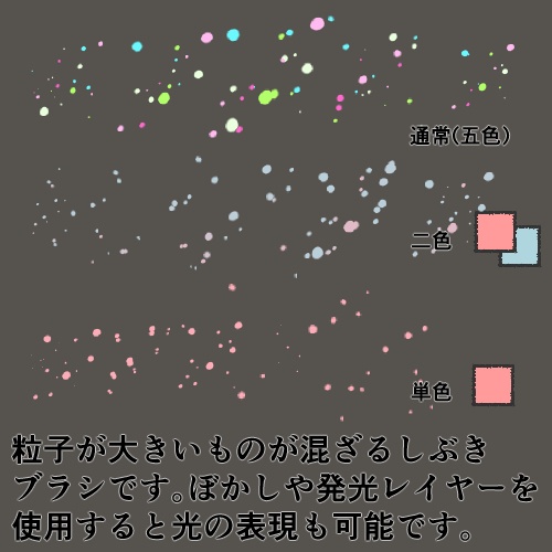 【CLIP STUDIO】筆圧感知彩どりしぶきセット
