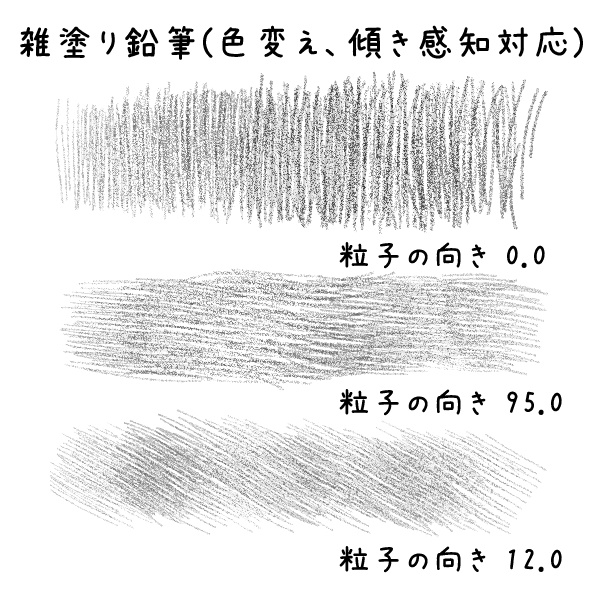 【CLIP STUDIO】雑塗り鉛筆ともじゃ塗り鉛筆セット