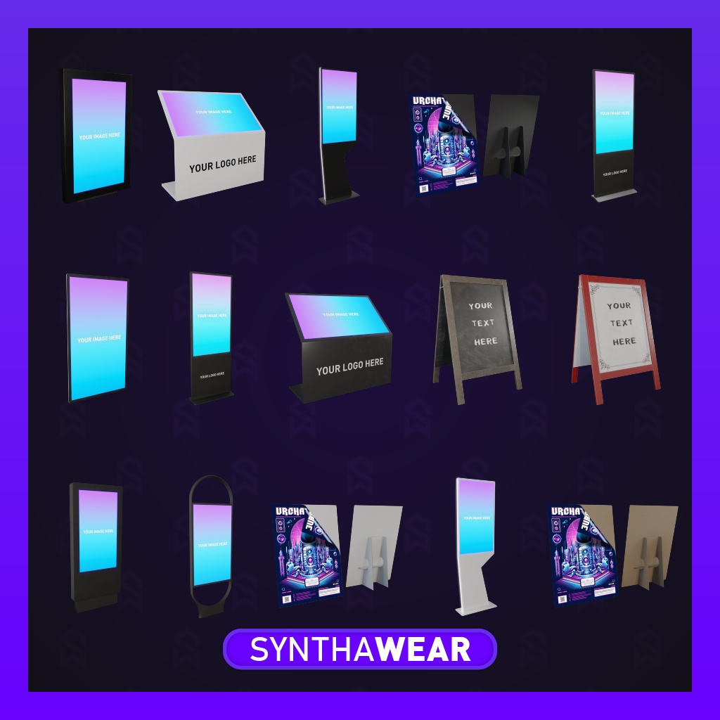 Digital Display Pack | VRChat World Asset