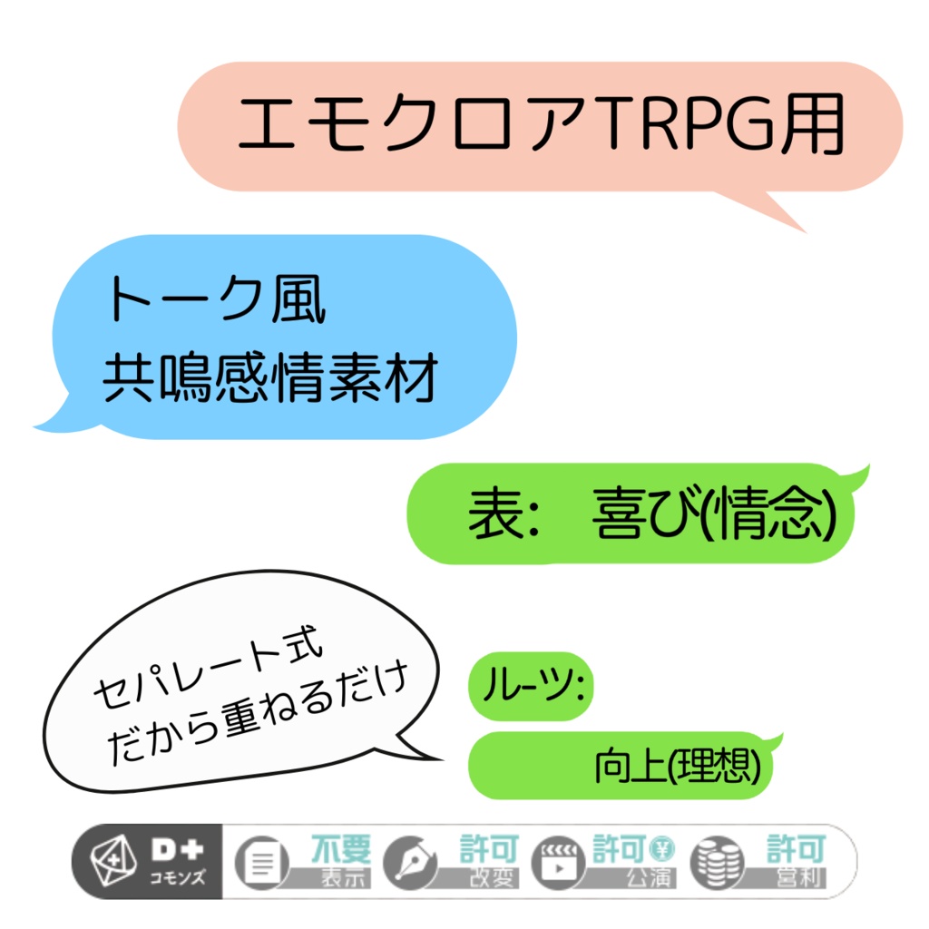 エモクロアTRPG トーク風共鳴感情素材