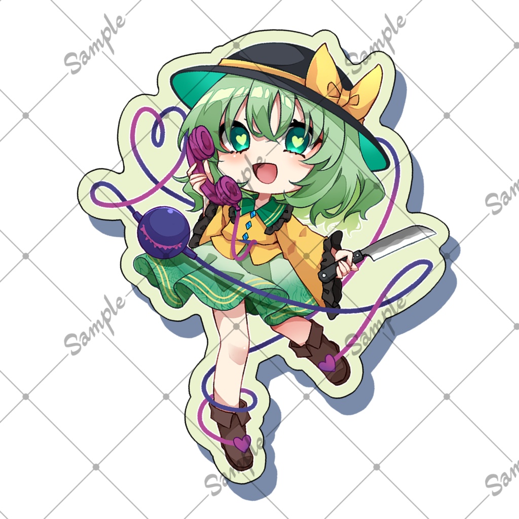 東方ダイカットステッカー