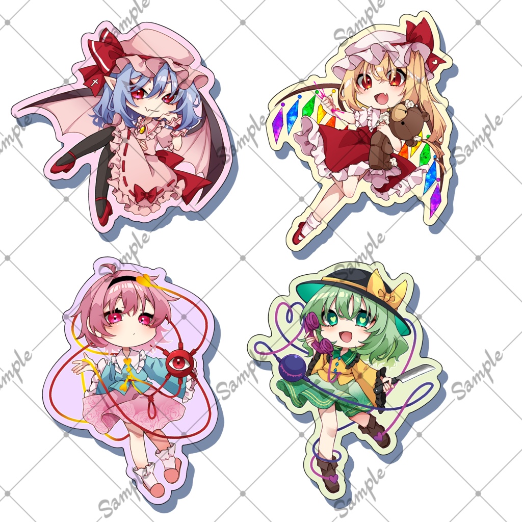 東方ダイカットステッカー