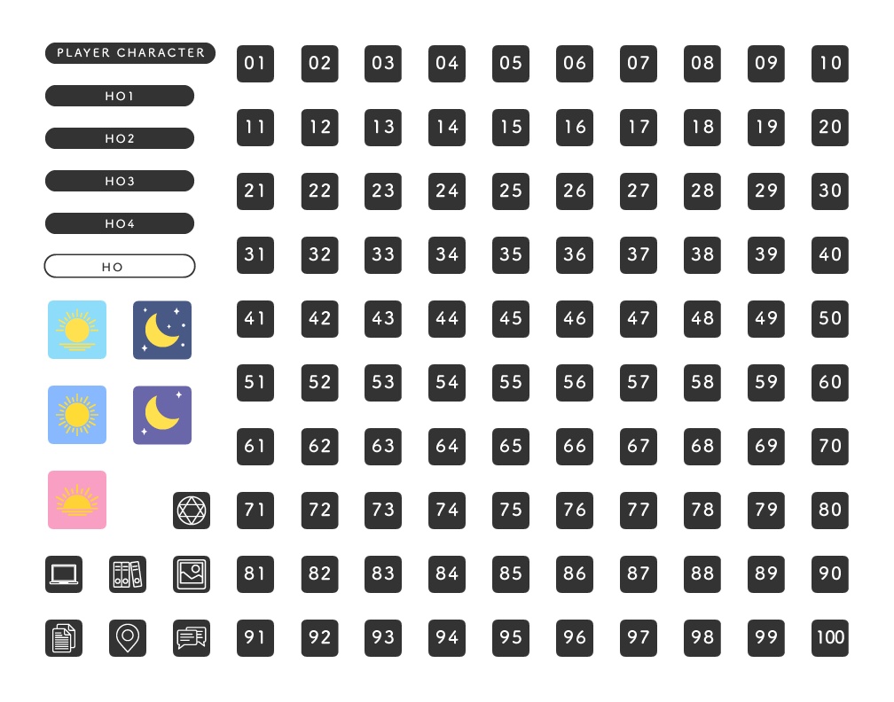 超シンプルCoC用ココフォリアテンプレート