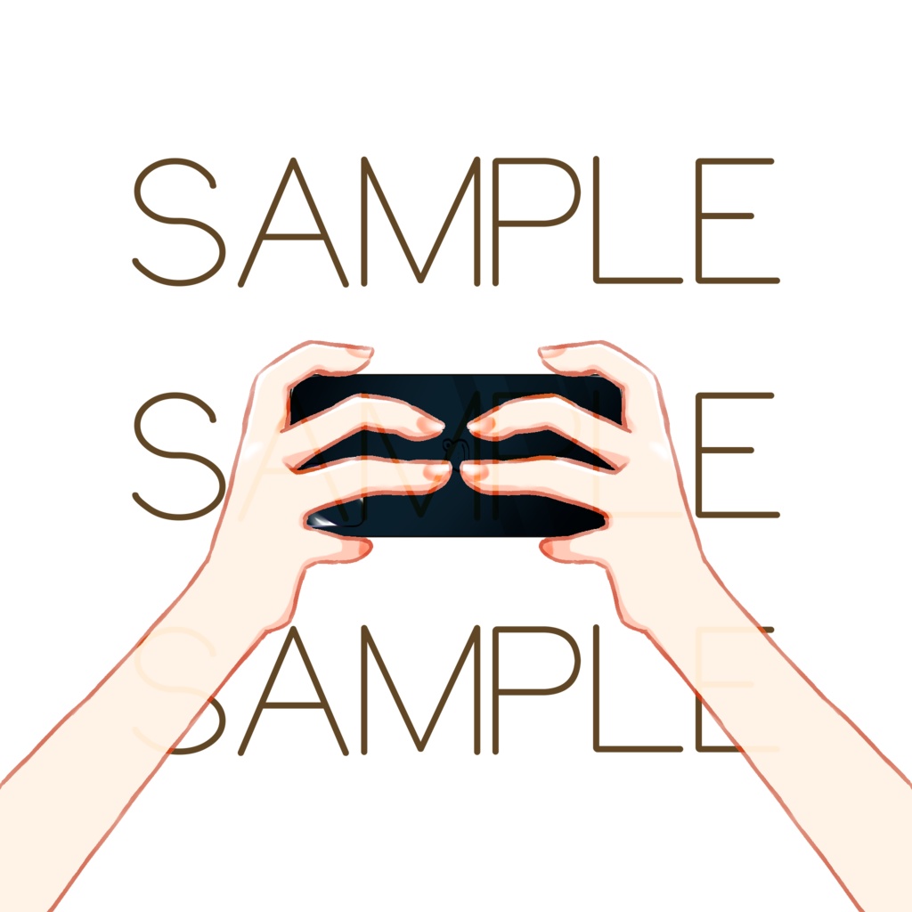 スマホと手の素材