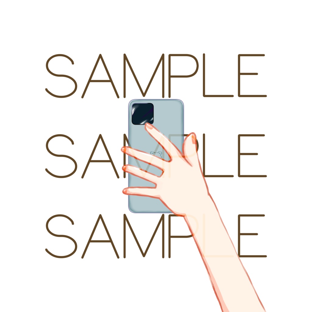 スマホと手の素材