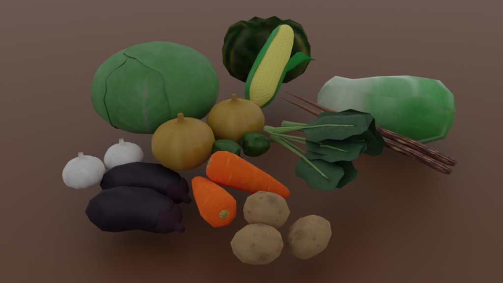 【3Ⅾモデル】野菜