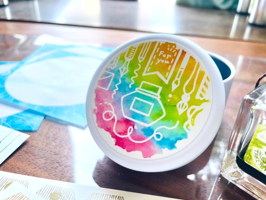 ミニ缶小物入れ（文具柄）