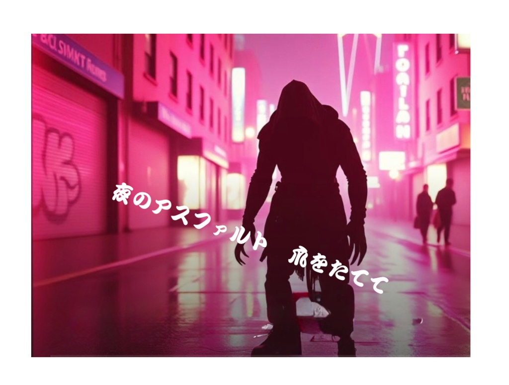 夜のアスファルト爪を立てて