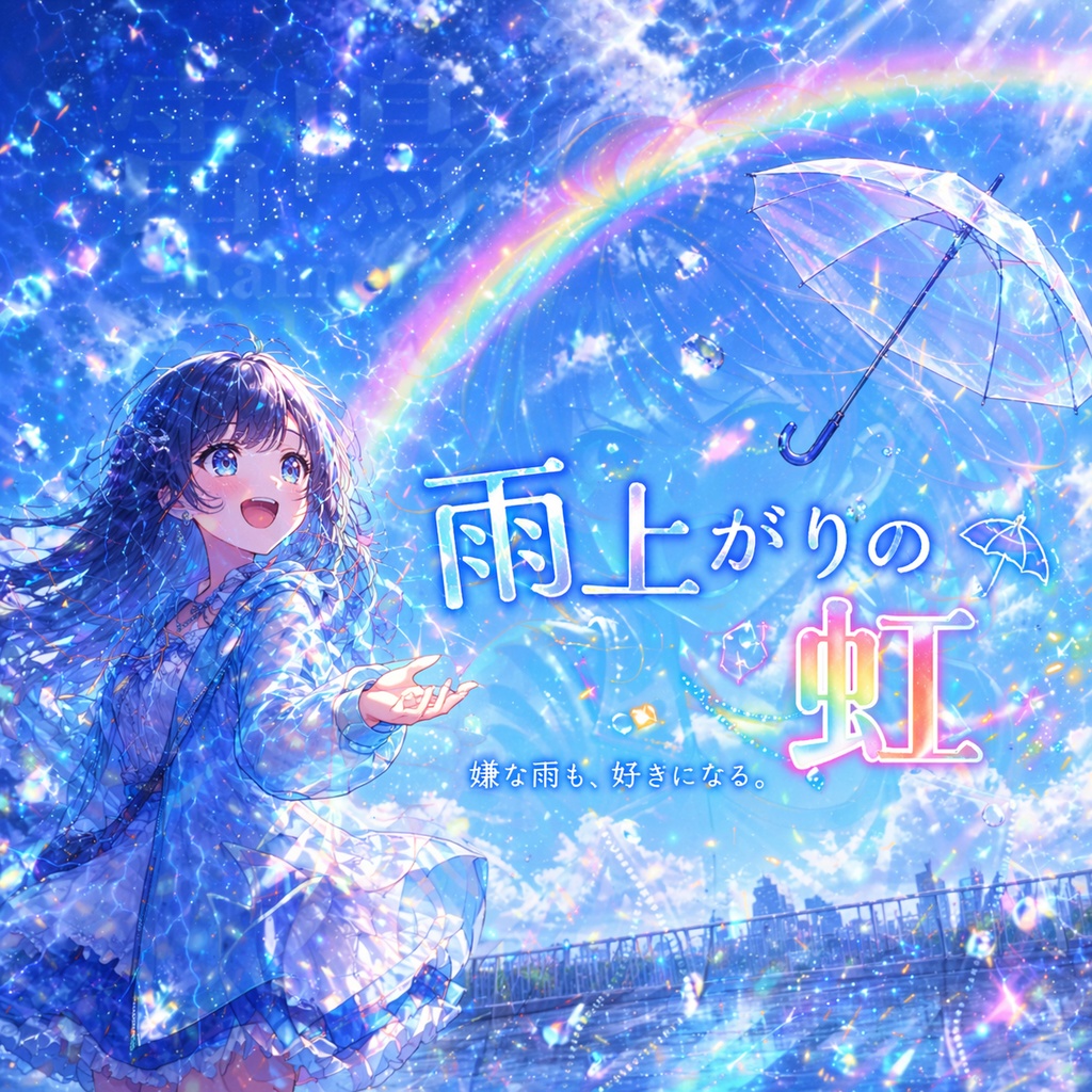 雨上がりやね虹