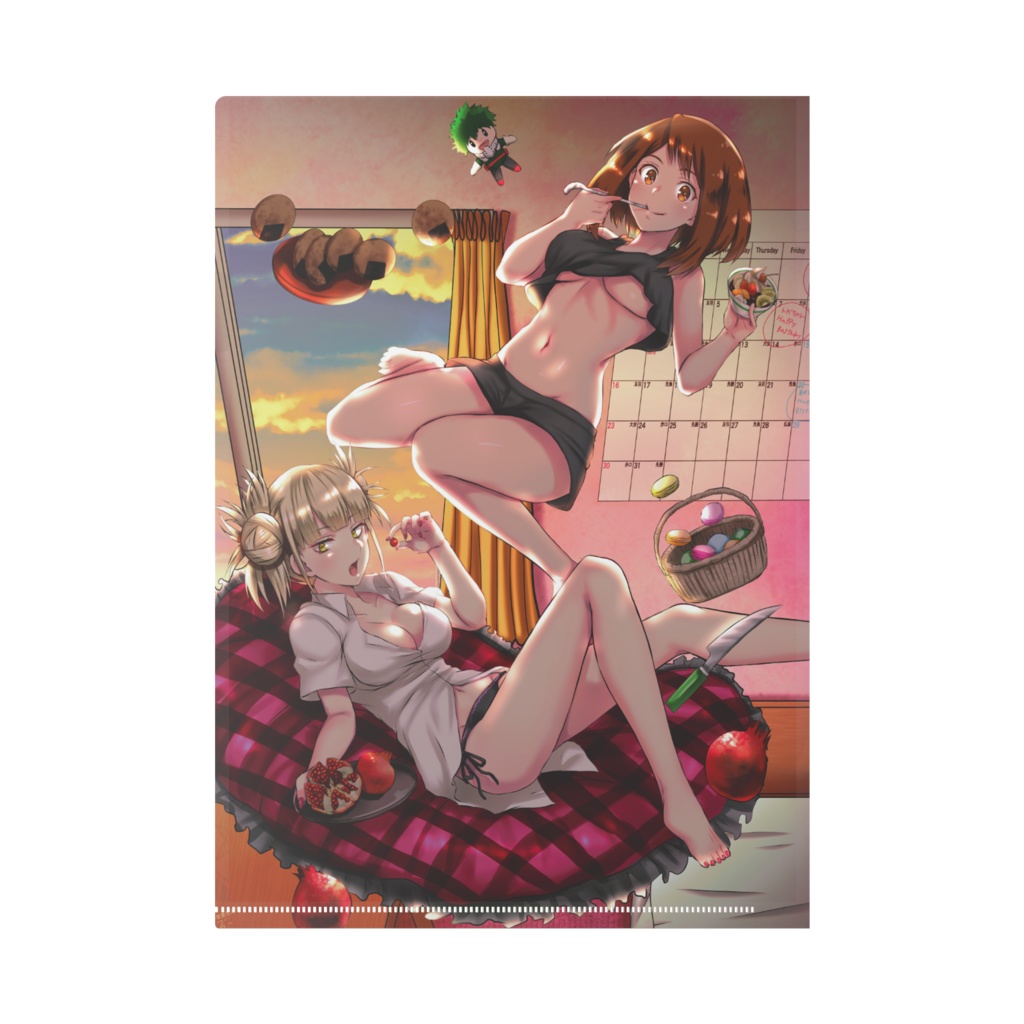 コラボイラスト(take☆cha×よーぞー)お茶子×トガちゃんクリアファイルpart2