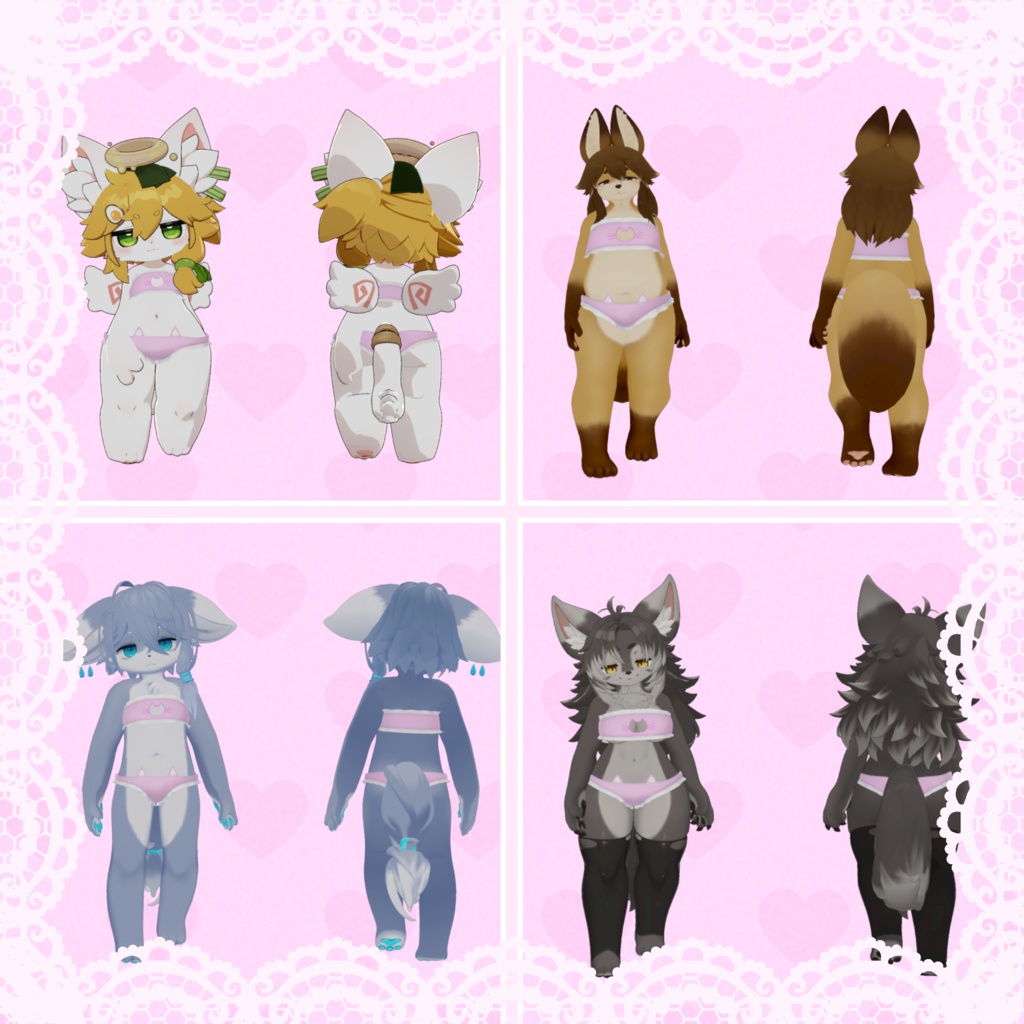 【VRC想定】猫ランジェリー