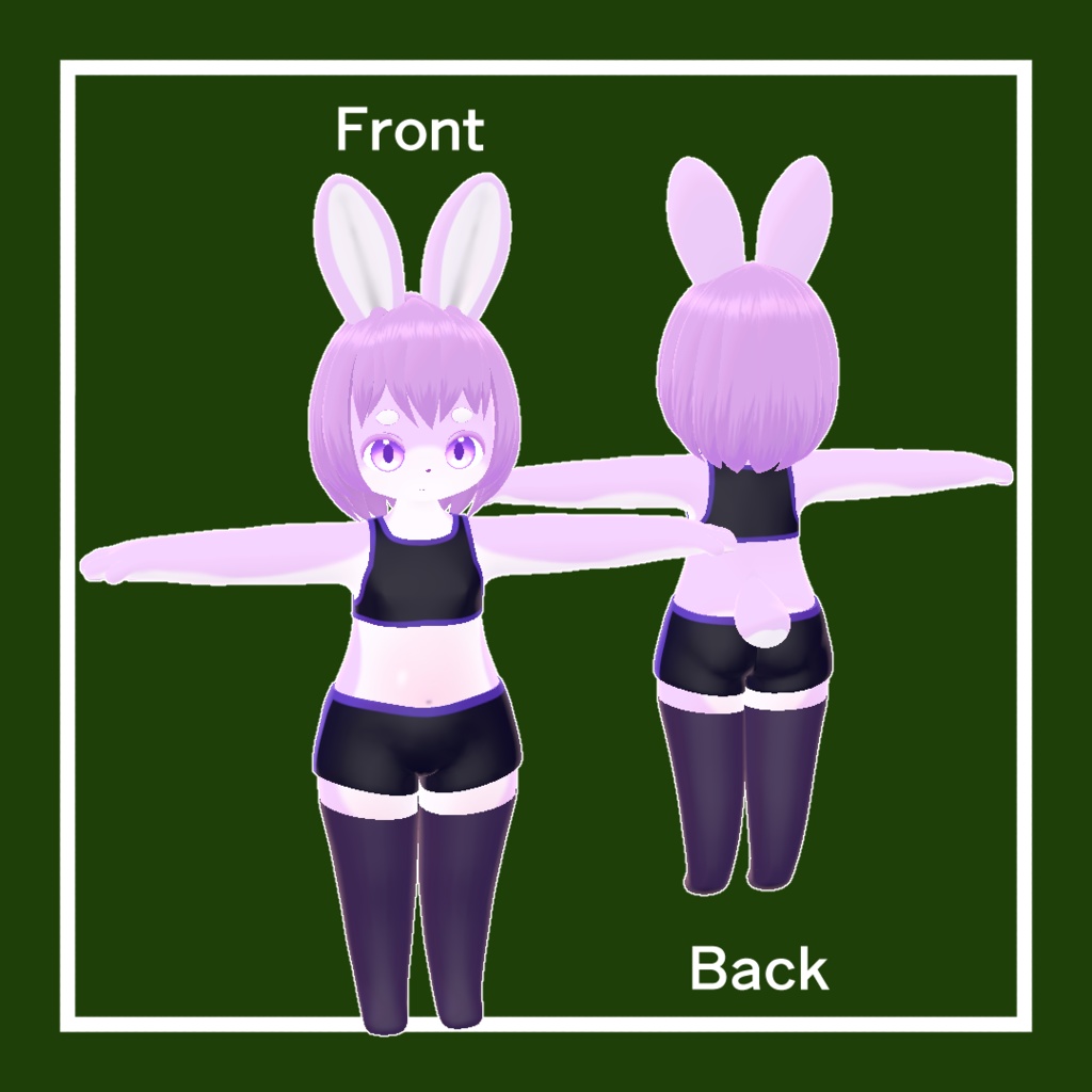 VRChat想定3Dモデル ミツバ -Mitsuba-