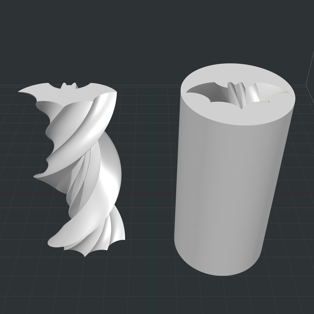 コウモリのネジ3Dプリンター用データ　Bat screw 3D printer data