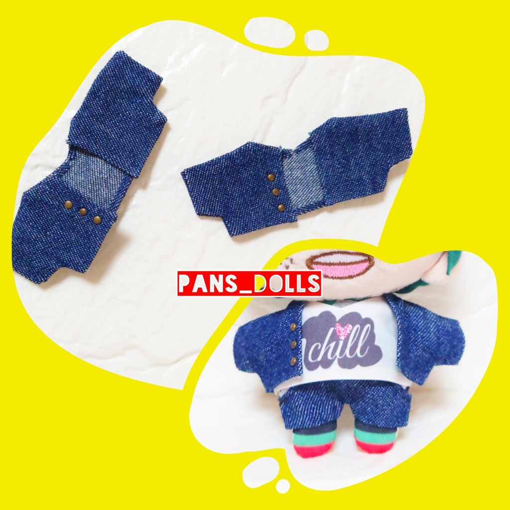 【ぬい用】ノーカラーデニムジャケット