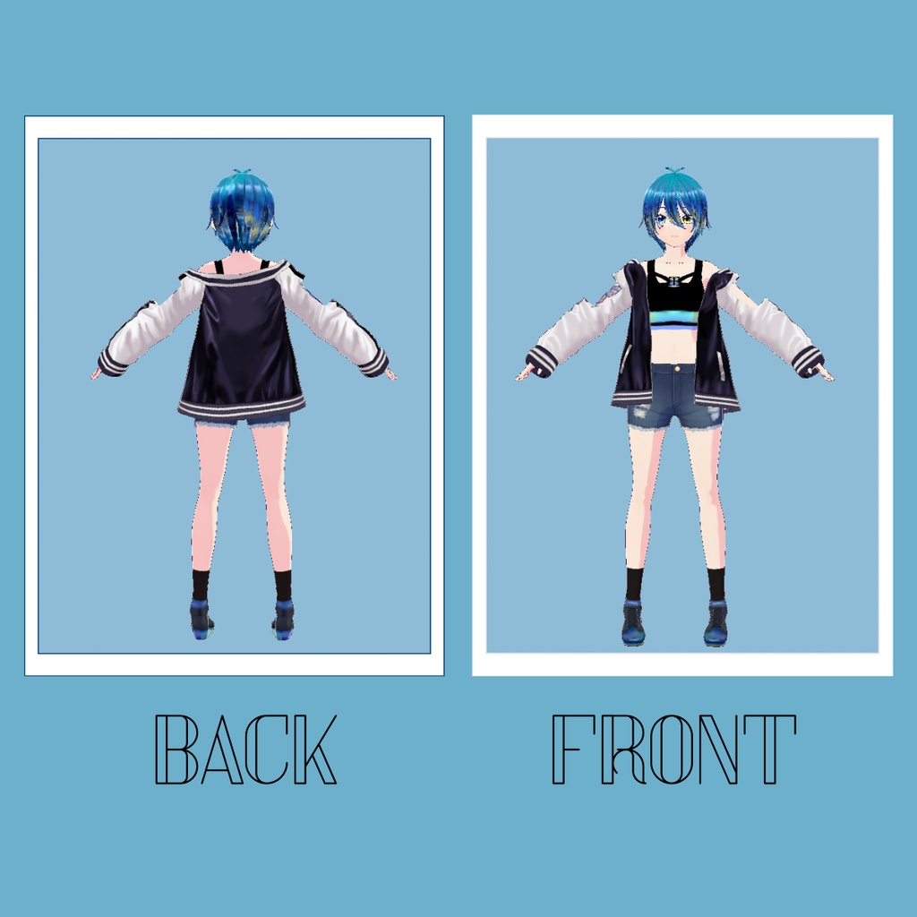 【商用利用OK】期間限定無料!!!Marin-kun|海と星をイメージしたVRoidアバター【VRChat】