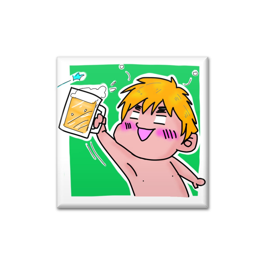 パブった眉毛缶バッジ