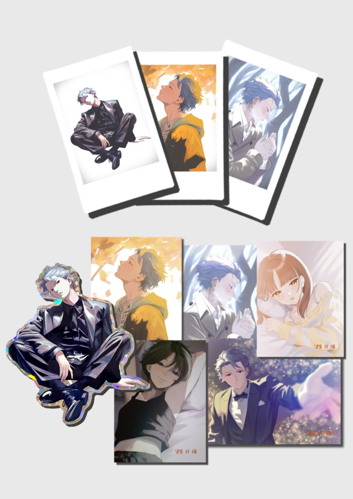 設楽聖司ランダムチェキ3枚+シール+フォトカードセット