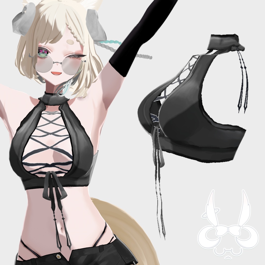 [#VRoid] 彈性正開運動內衣
