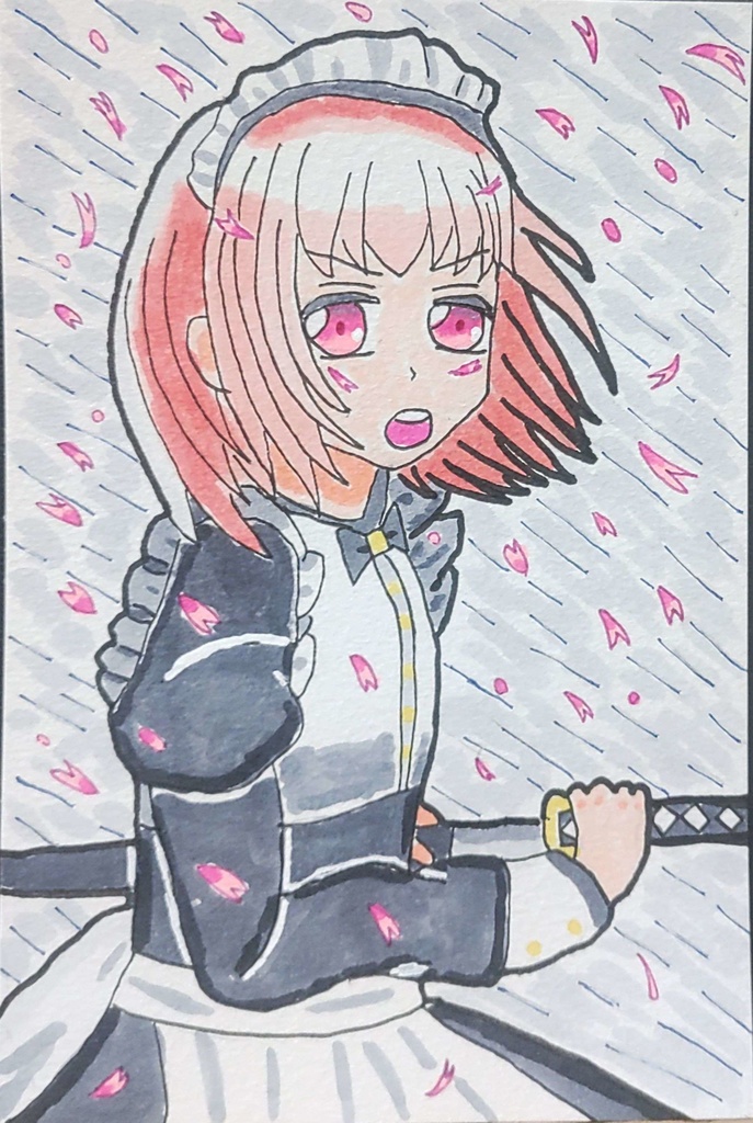 刀を構える男の娘