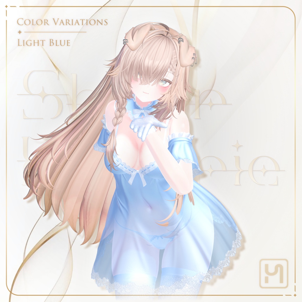 🖤Sheer Reverie🖤 しなのちゃん対応 – Babydoll Style Outfit with Shorts