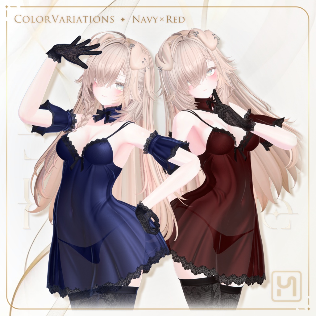 🖤Sheer Reverie🖤 しなのちゃん対応 – Babydoll Style Outfit with Shorts