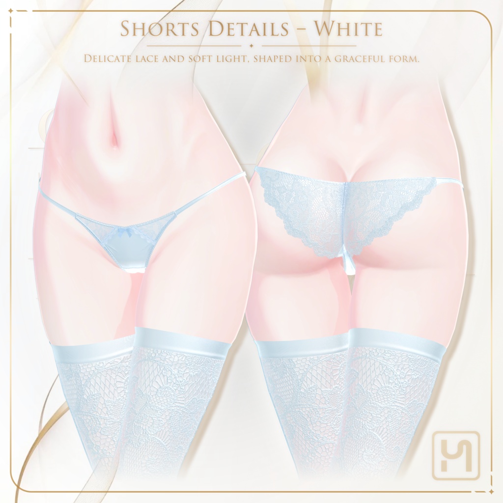 🖤Sheer Reverie🖤 しなのちゃん対応 – Babydoll Style Outfit with Shorts