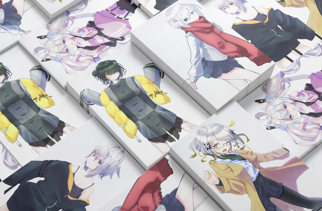 c99頒布/「2021 F/W」447Recordsメイン冬服フルカラーイラスト同人誌+イラストカードセット