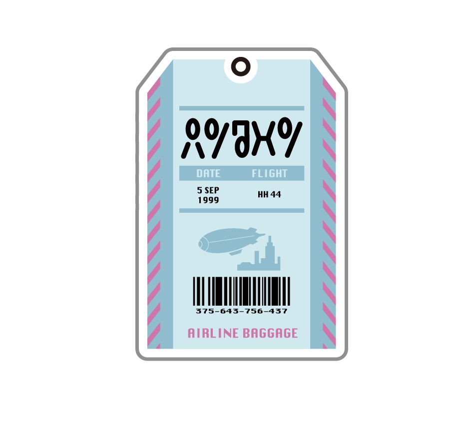 リンゴーン空港 AIRLINE BAGGAGE STICKER　