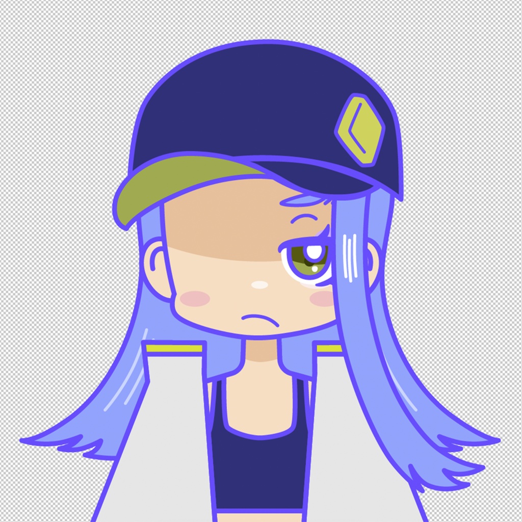 「はじめてのLive2D」練習用のキャラクターイラストPSD