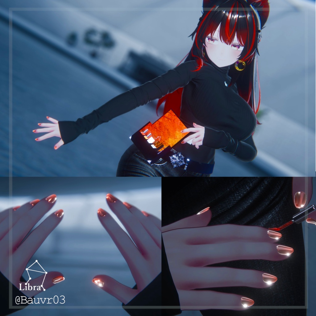 Libra Nail  【VRChat 想定ネイルギミック】