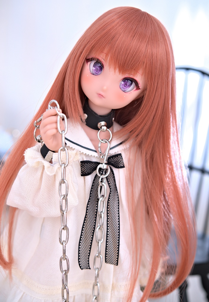 コネクトレザーチョーカーTypeA×リストバンド　BLACK×SILVER