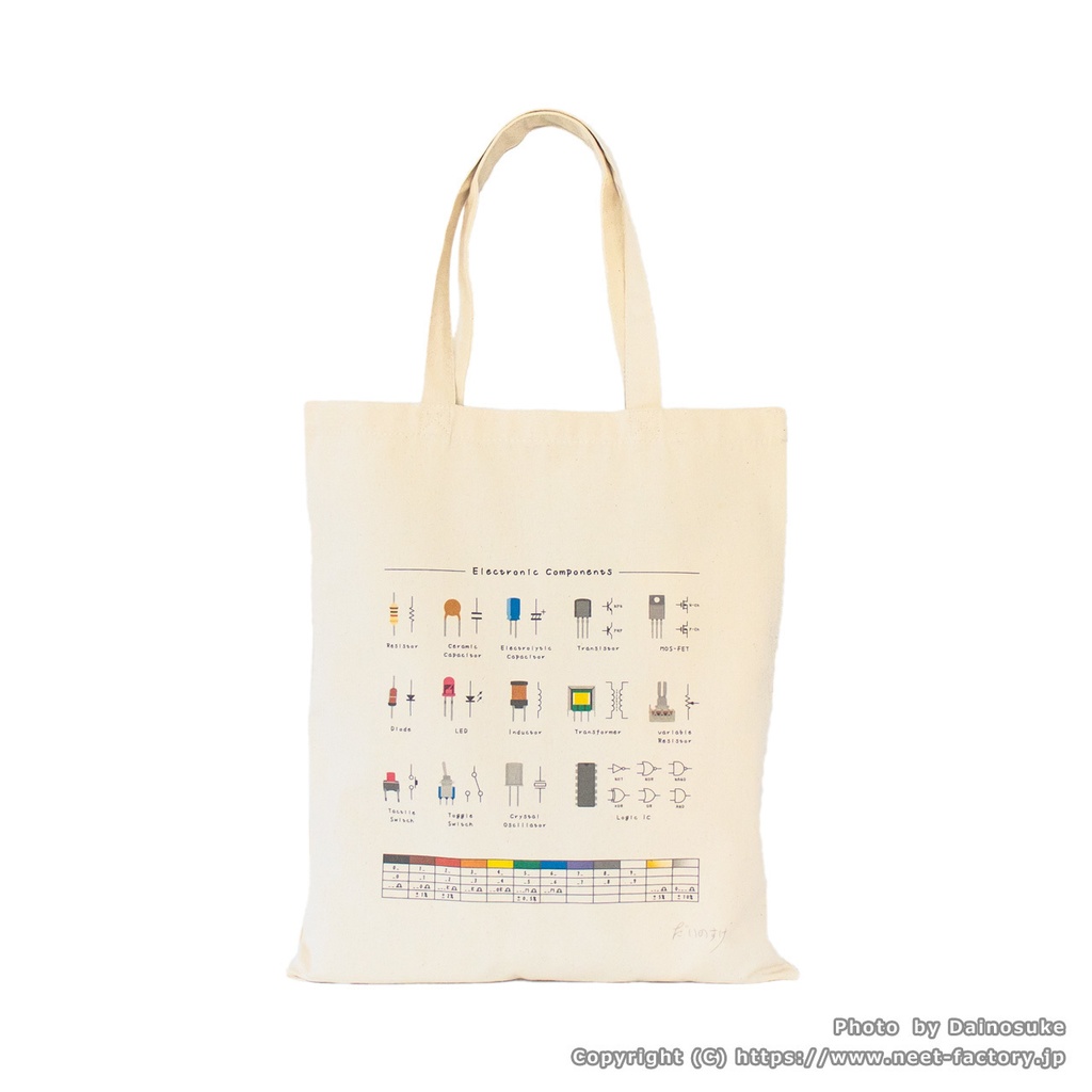 電子部品イラストエコバッグ
