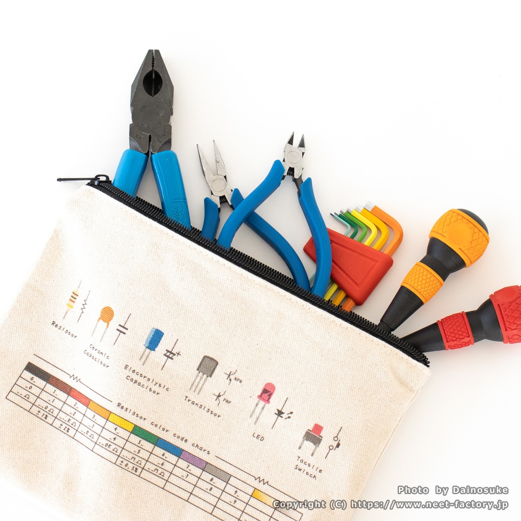 電子部品イラストポーチ