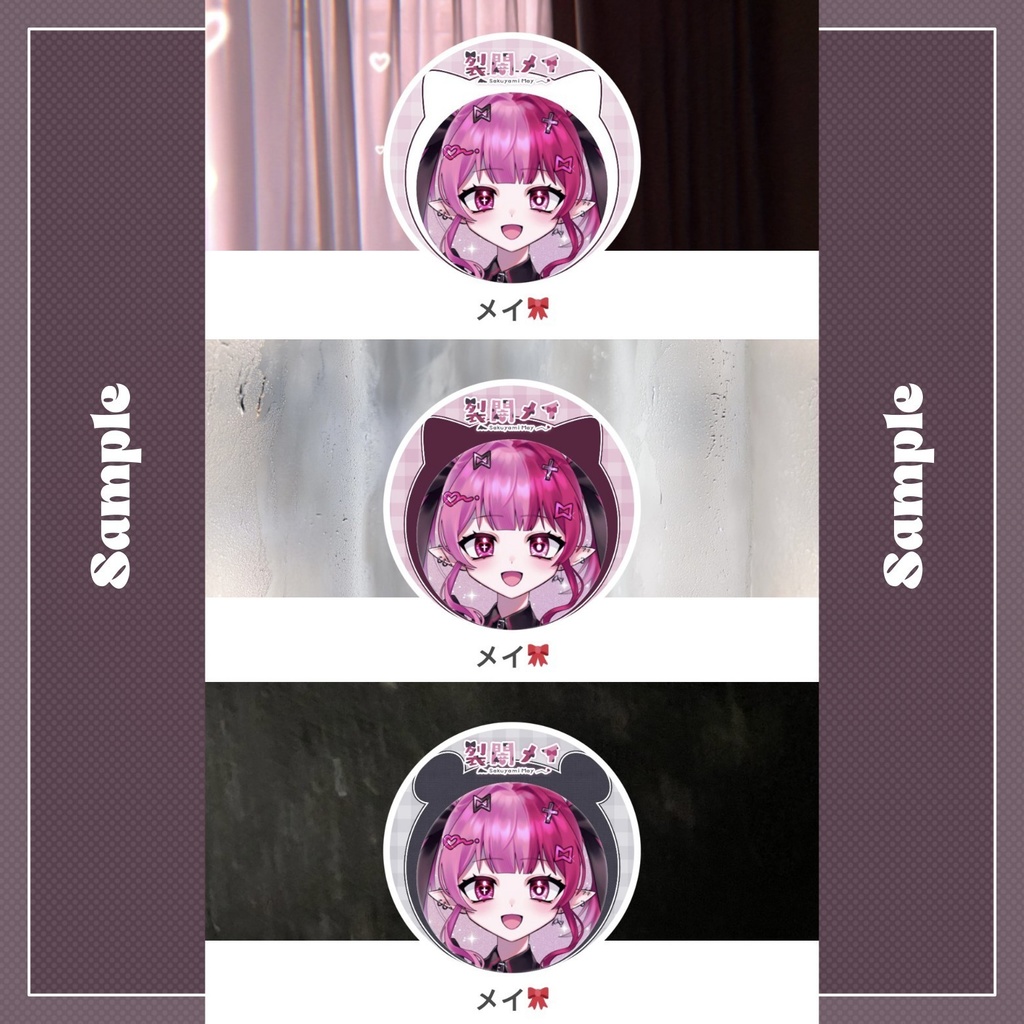 【無料配布】♡カラバリ有♡枠におさまる!ケモみみアイコンリング🐈⬛🩷