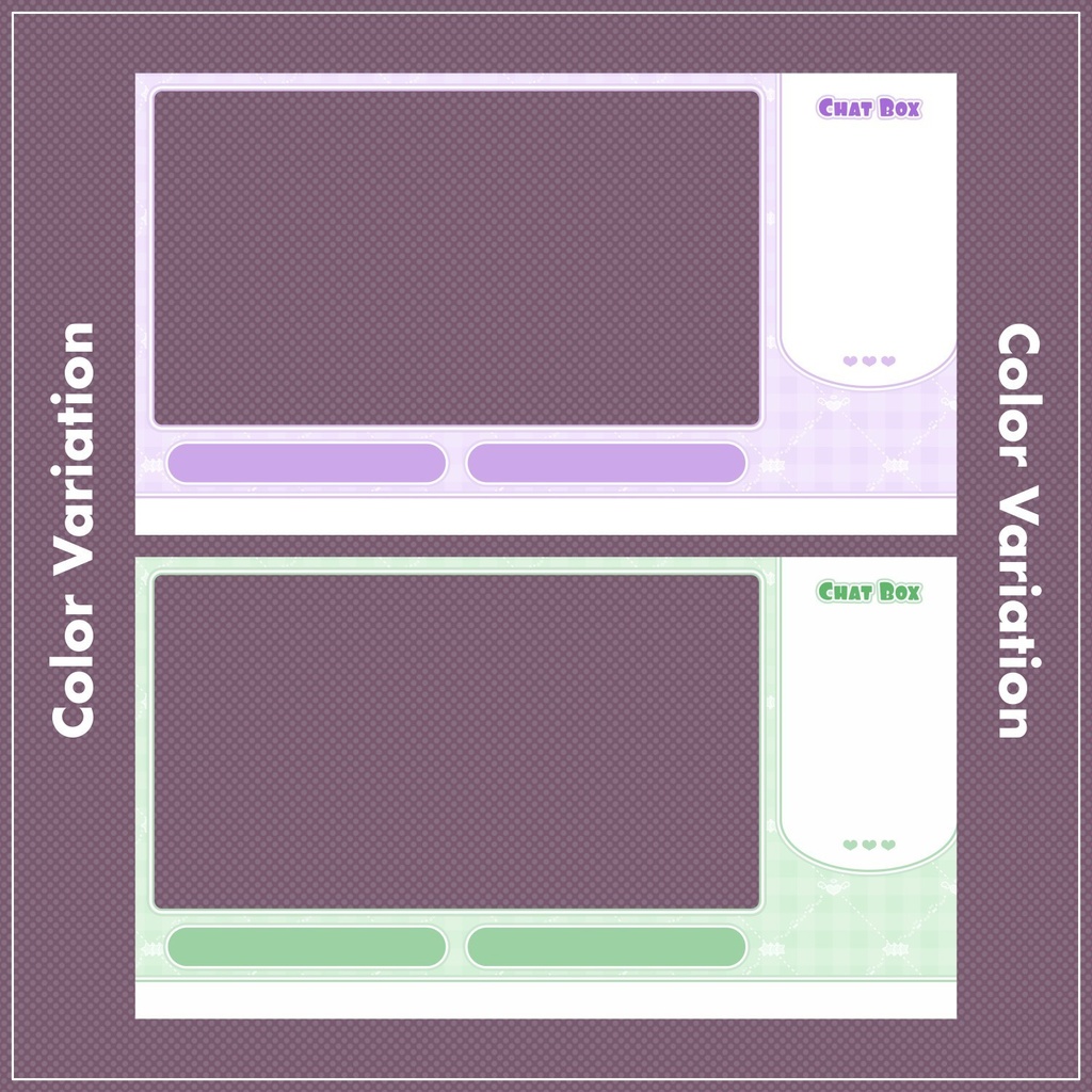 【無料配布】♡全10色♡シンプルキュートなゲーム配信オーバーレイ🎮🤍
