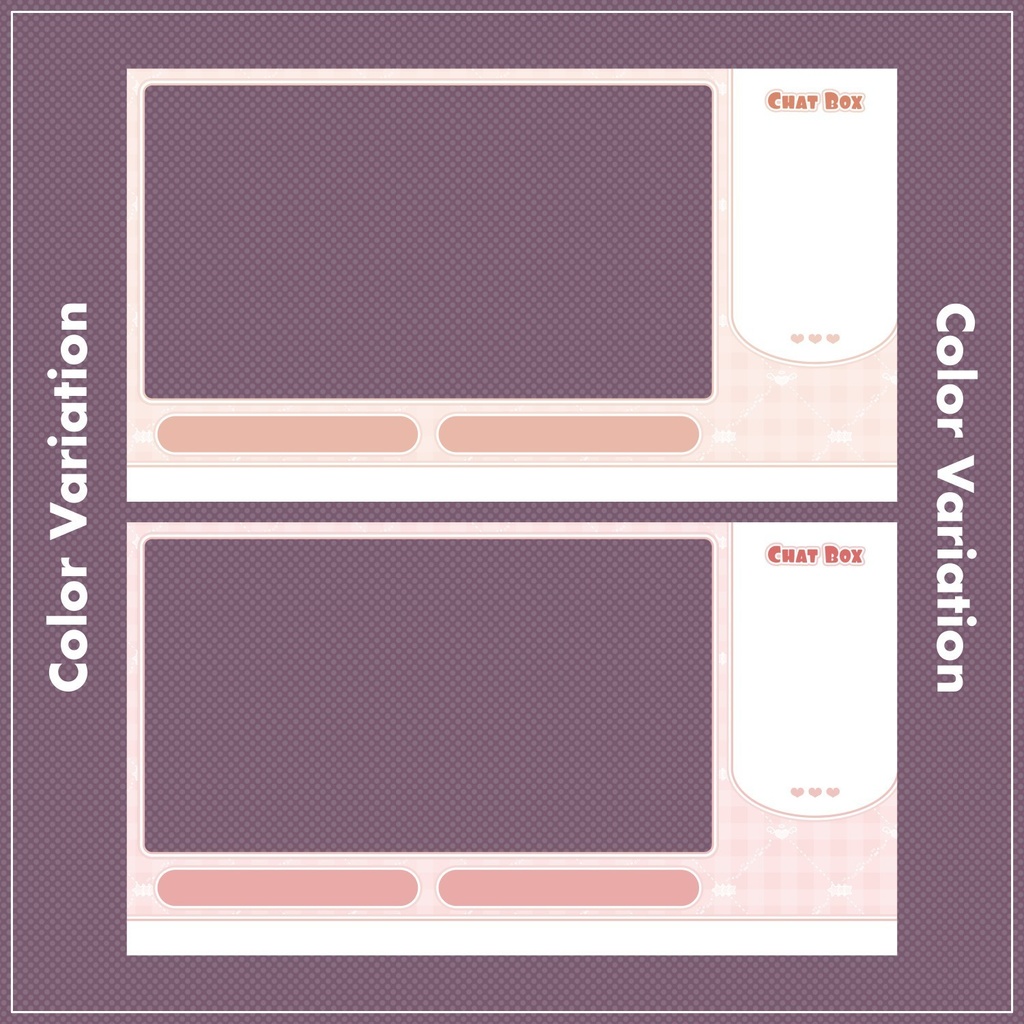 【無料配布】♡全10色♡シンプルキュートなゲーム配信オーバーレイ🎮🤍