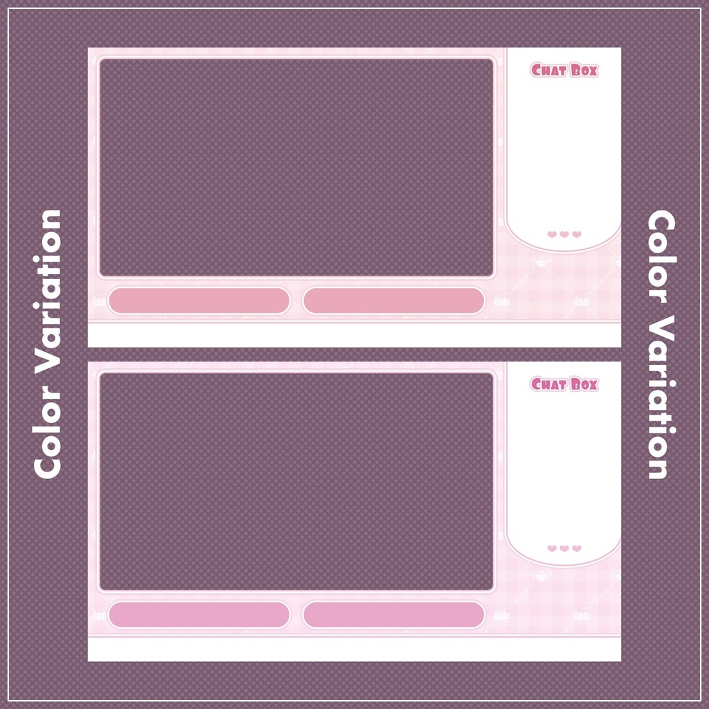 【無料配布】♡全10色♡シンプルキュートなゲーム配信オーバーレイ🎮🤍