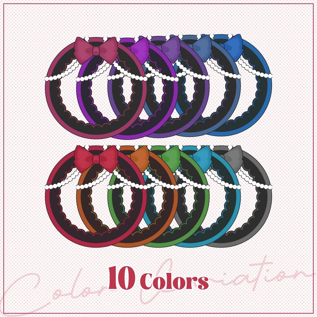 【無料配布】♡全10色♡リボンとパールのアイコンリング🎀🤍