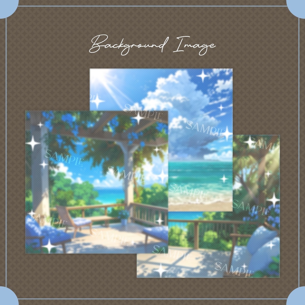 【無料あり】♡色差分/小物つき♡夏の雑談サムネイル素材☀️🌻