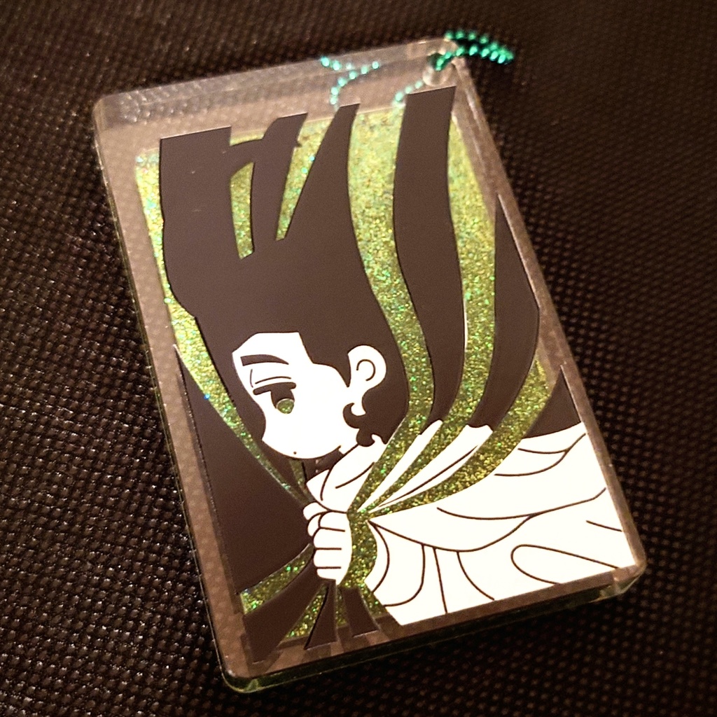 🐍グリッターアクリルキーホルダー