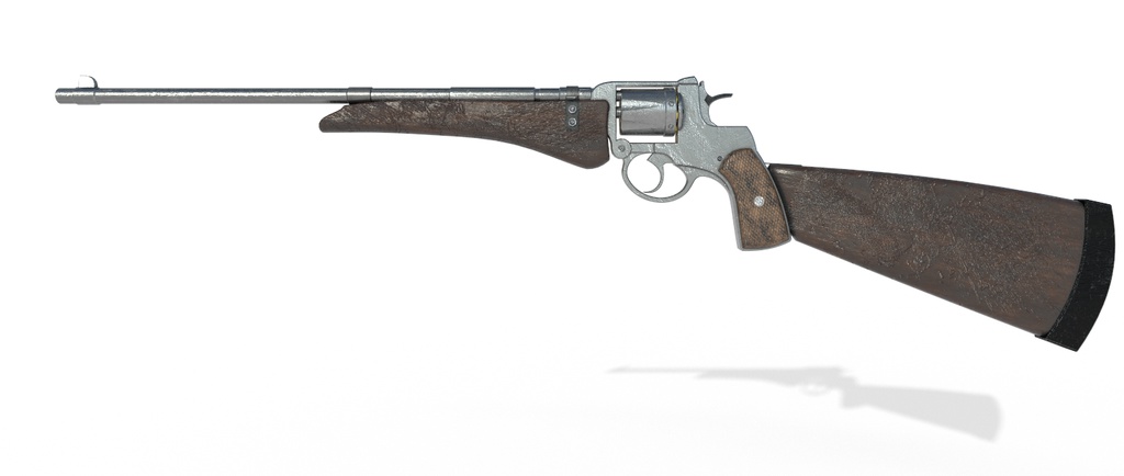 fbxモデル 「LongBarrelRevolver」