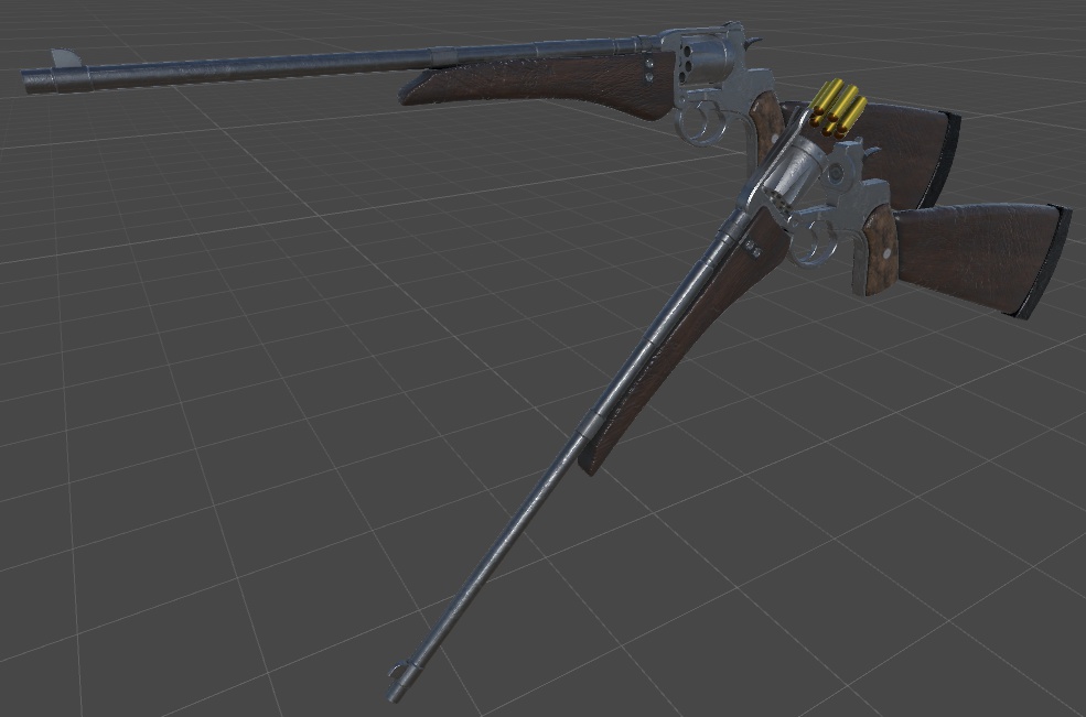 fbxモデル 「LongBarrelRevolver」