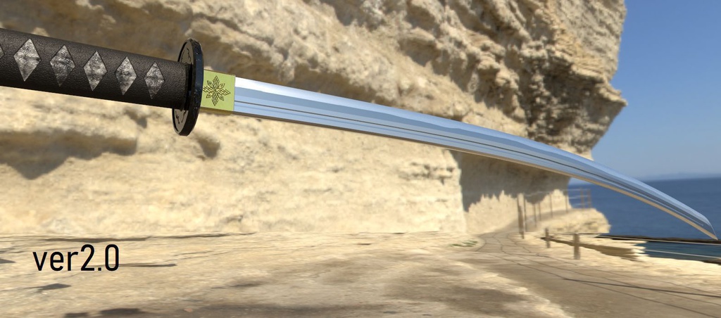 fbxモデル 日本刀「雪透」 ver2.0