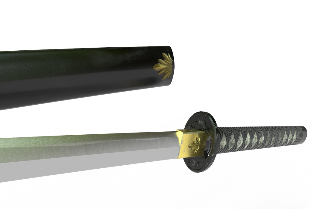 fbxモデル 日本刀「雪透」 ver2.0