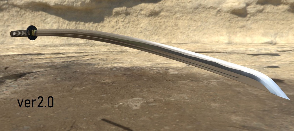 fbxモデル 日本刀「雪透」 ver2.0