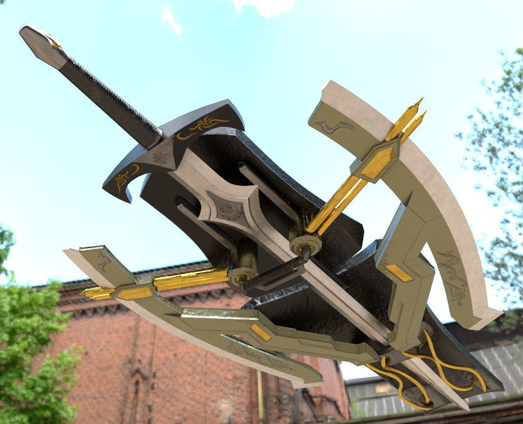 fbxモデル 刃盾/片手剣 「Flugel」