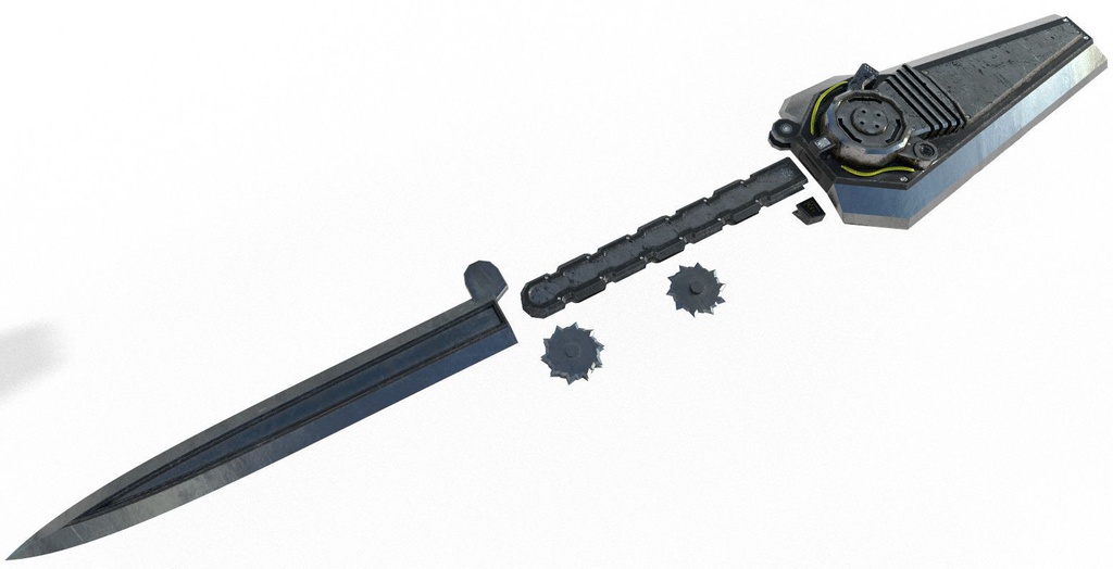 fbxモデル 盾剣/鋸「Slaughter」