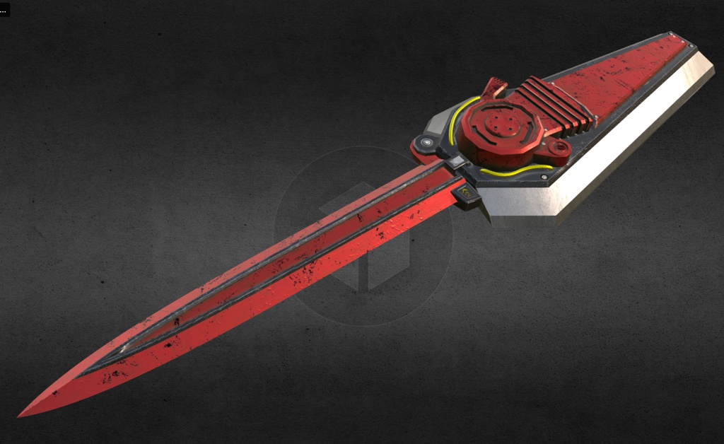 fbxモデル 盾剣/鋸「Slaughter」